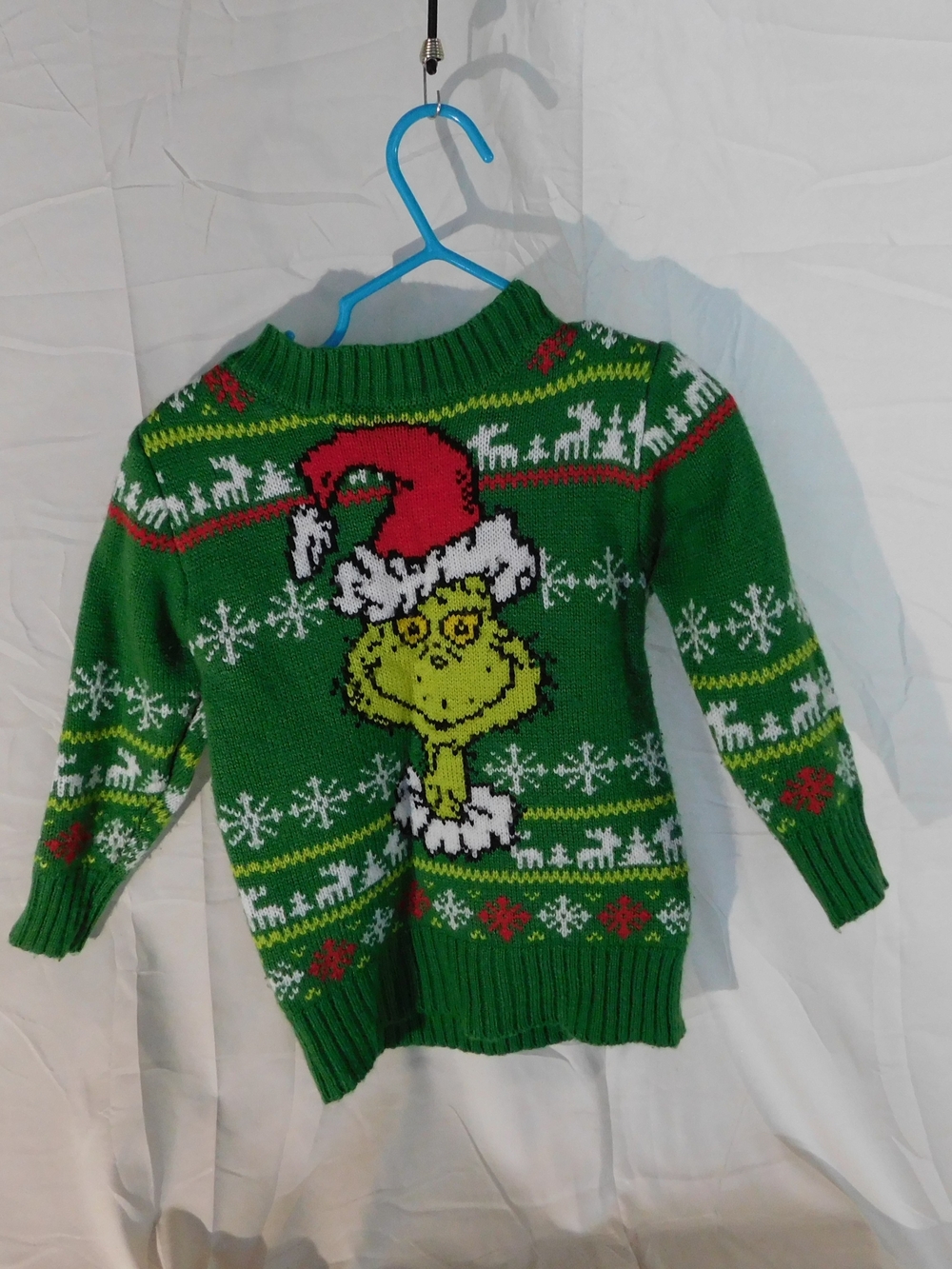 Green Grinch Holiday Sweater - Kid's Festive Knit